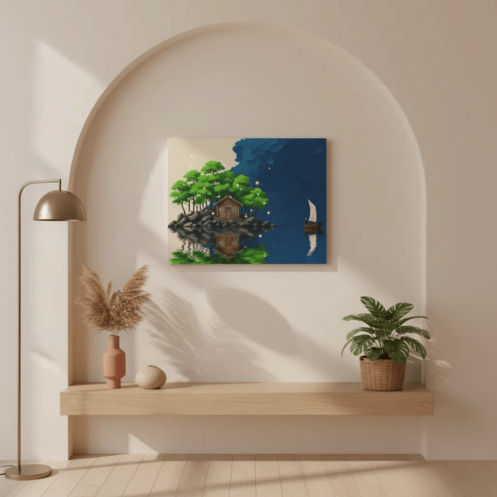 Quiet Cabin — Forest Wall Art Print